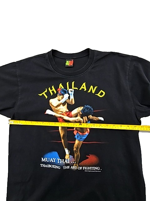 Joligolf Muay Thai Men's Black L T-Shirt 100% Cotton Thailand