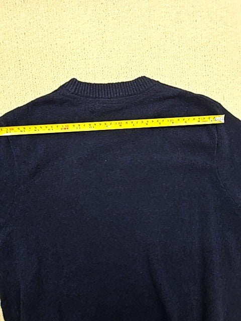 Lyle & Scott Navy Cotton Crew Neck Jumper Men's Regular Fit Long Sleeve