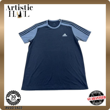 Adidas Men's Climacool Striped Tech T-Shirt L Grey AR9047