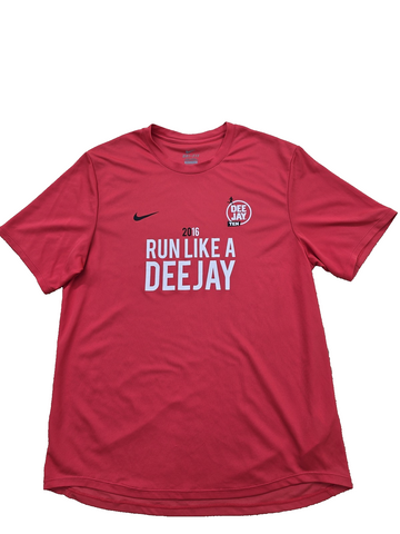 Nike Red Dri-FIT Running T-Shirt Men's M Short Sleeve Crewneck