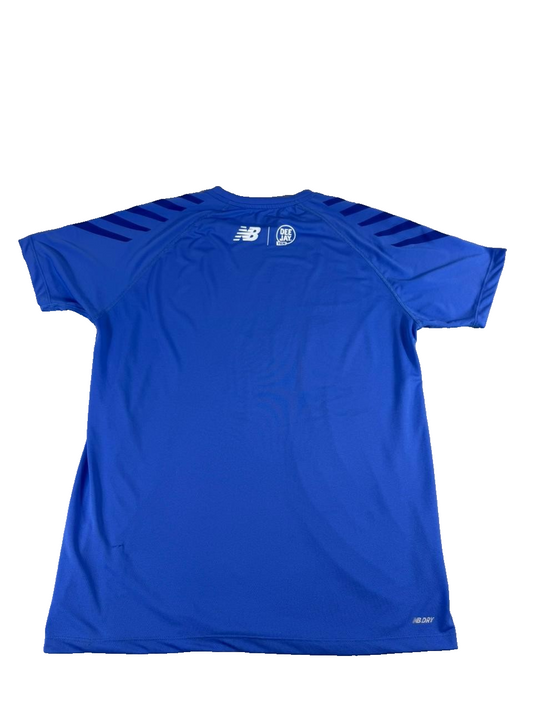 New Balance Men's Blue T-Shirt – Size L, Short Sleeve