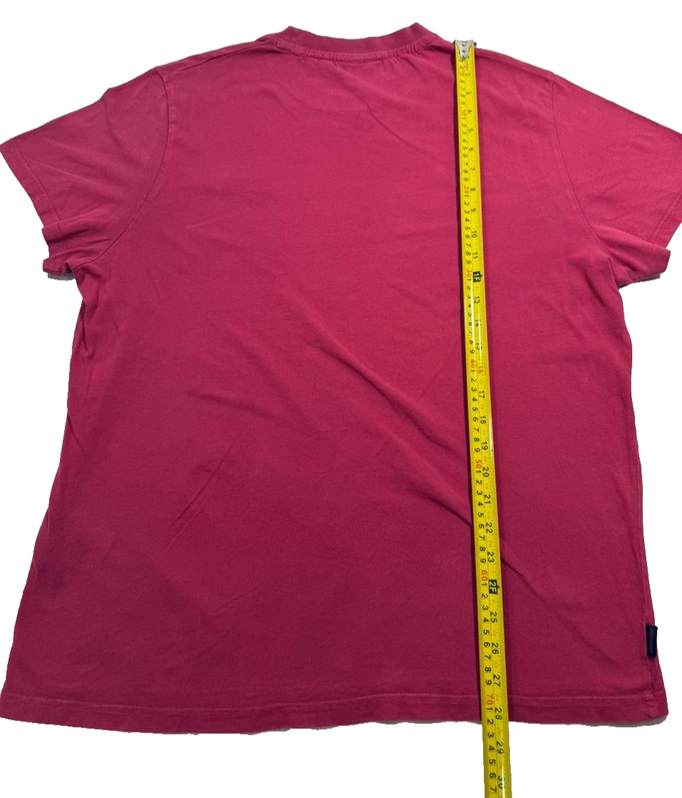Superdry Men's Red Short Sleeve T-Shirt Embroidered Logo Size 3Xl