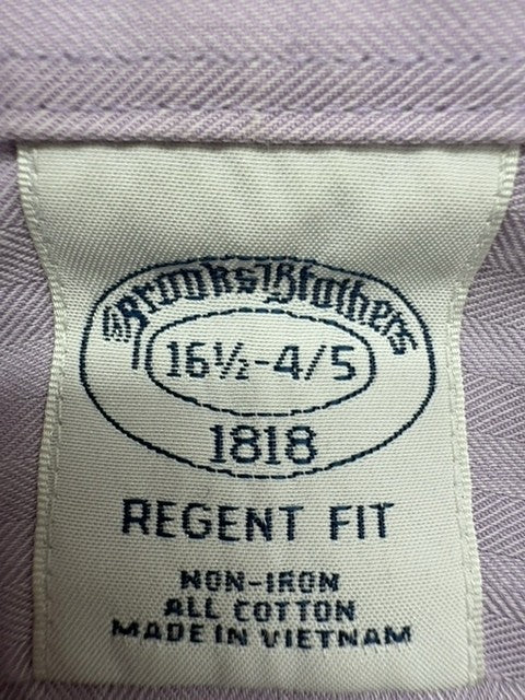 Brooks Brothers Men's Light Purple Regent Fit Dress Shirt 16.5-34/35