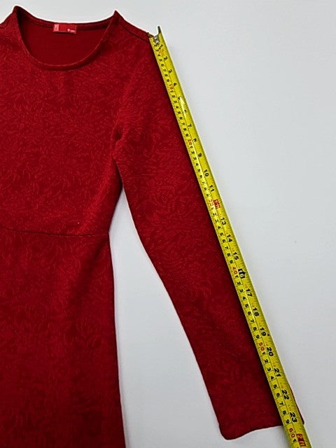 PDI Women's Red Fit & Flare Knee-Length Dress M