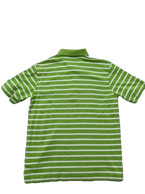 Nike Men's M Green White Dri-FIT Polo Golf Shirt Short Sleeve Stripe