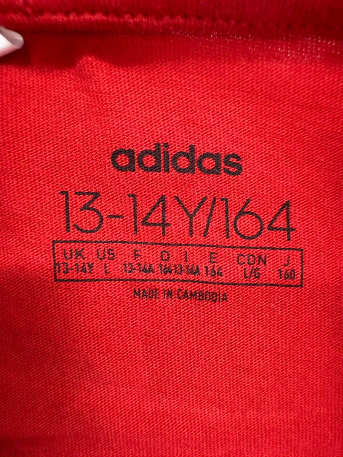 Adidas Boys Red Graphic T-Shirt Size 13-14 Years NWT