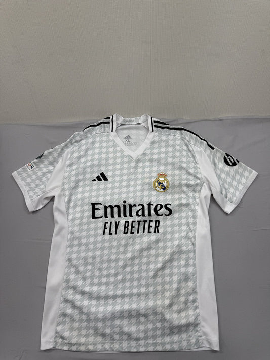 Adidas Men's Gray Jersey – Size XL, Houndstooth V- Egypt houndstooth