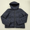 Superdry Men's Navy Hooded Puffer Jacket Size M Zip Quilted Midweight