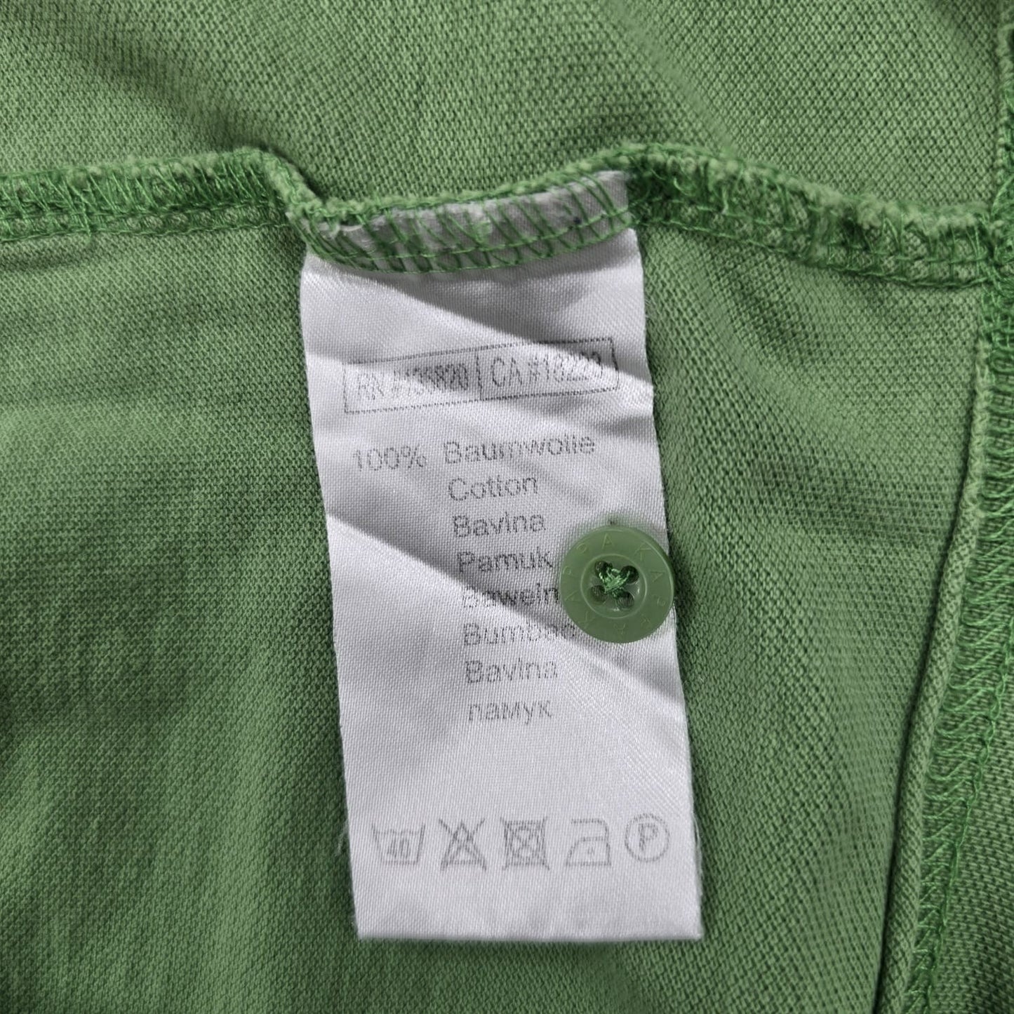 Kappa Men's Green Short Sleeve Polo Shirt Size Large 100% Cotton