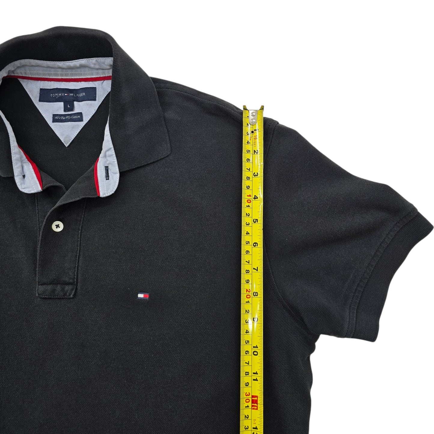 Tommy Hilfiger Men Black Polo Shirt size L product image 6