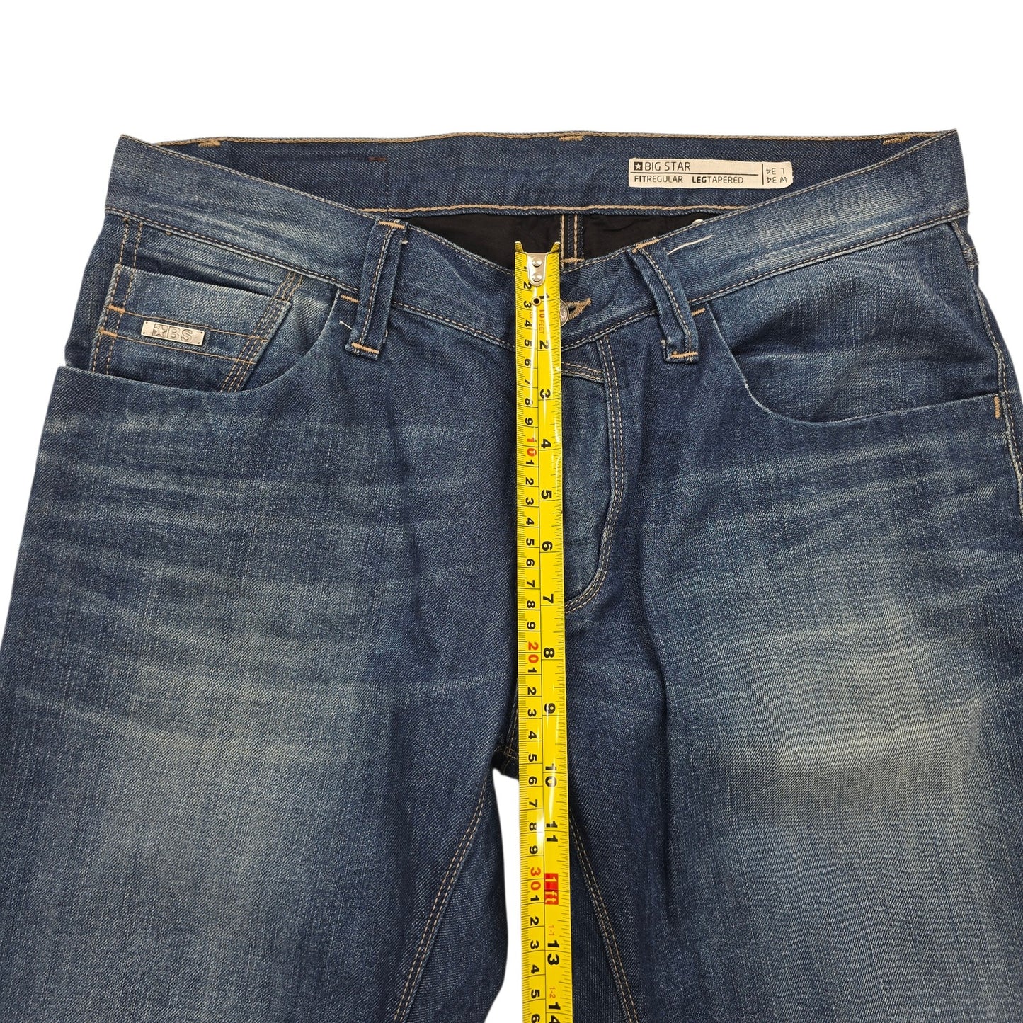Big Star Men's Dark Blue Madox Jeans 34x34 Regular Tapered