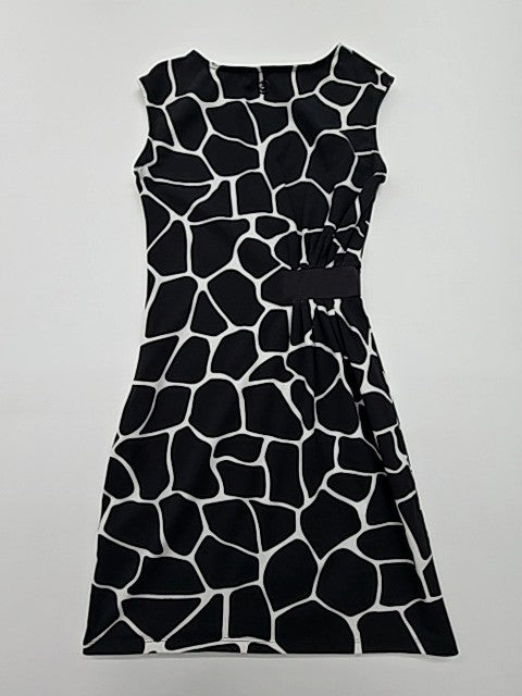 Armani Jeans Women's Black Giraffe Fit Flare Dress Size 40 EU