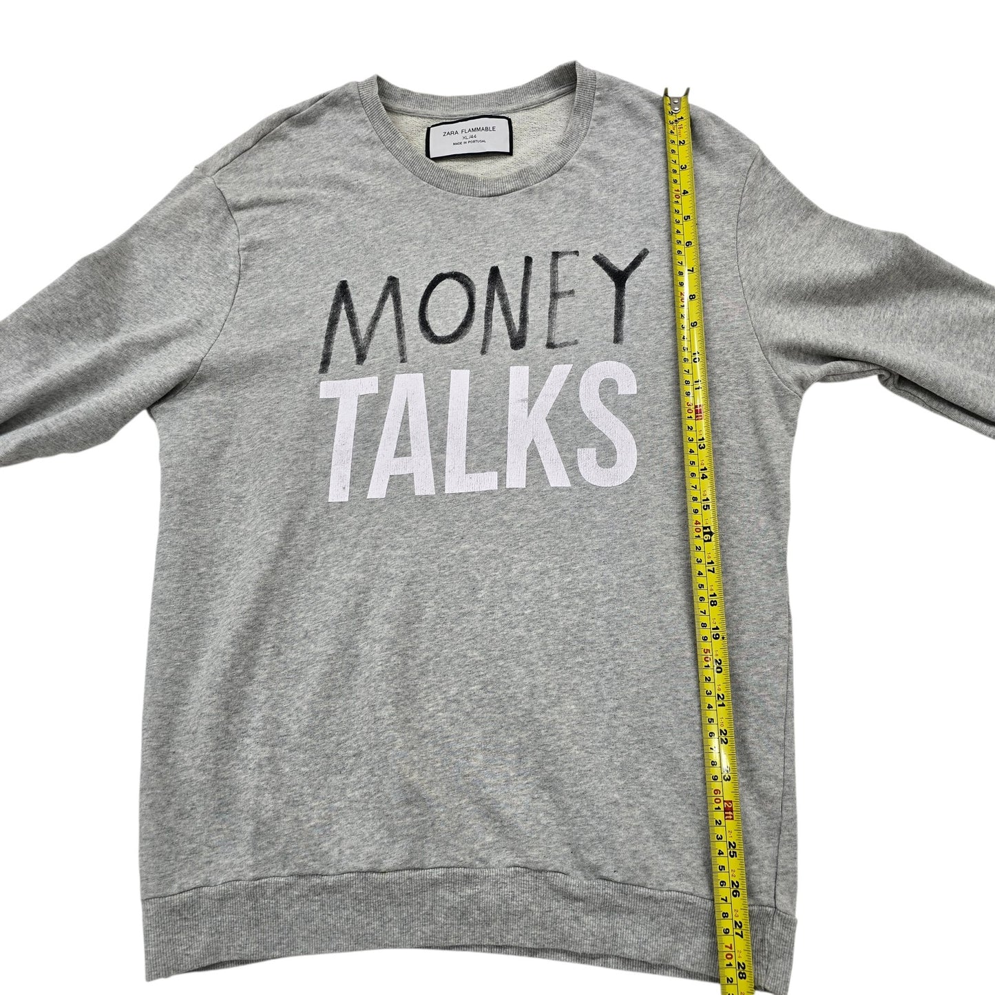 Zara Men Gray Sweatshirt size XL product image 7