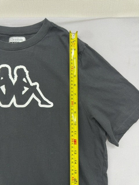 Kappa Men's Black Large Short Sleeve Cotton T-Shirt Logo Crew Neck
