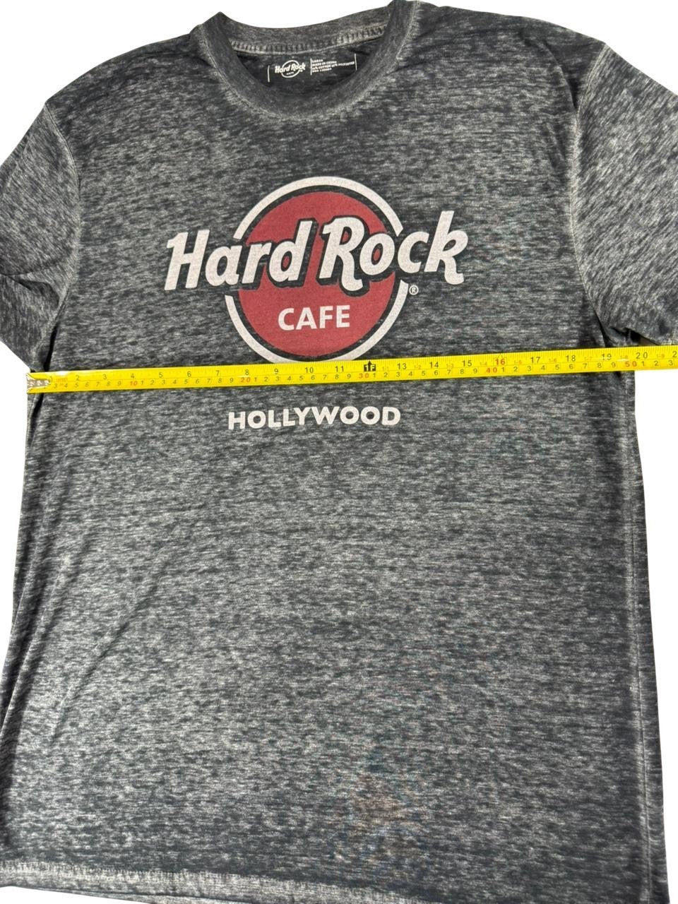 Hard Rock Cafe Hollywood T-Shirt Men's Size Large Gray Graphic Short Sleeve