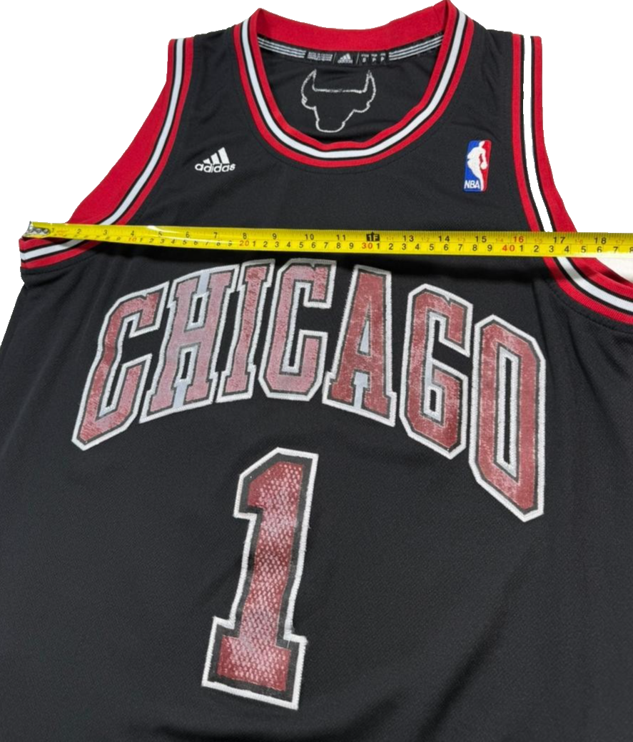 Adidas Derrick Rose Chicago Bulls #1 Alternate Black Jersey - Size S