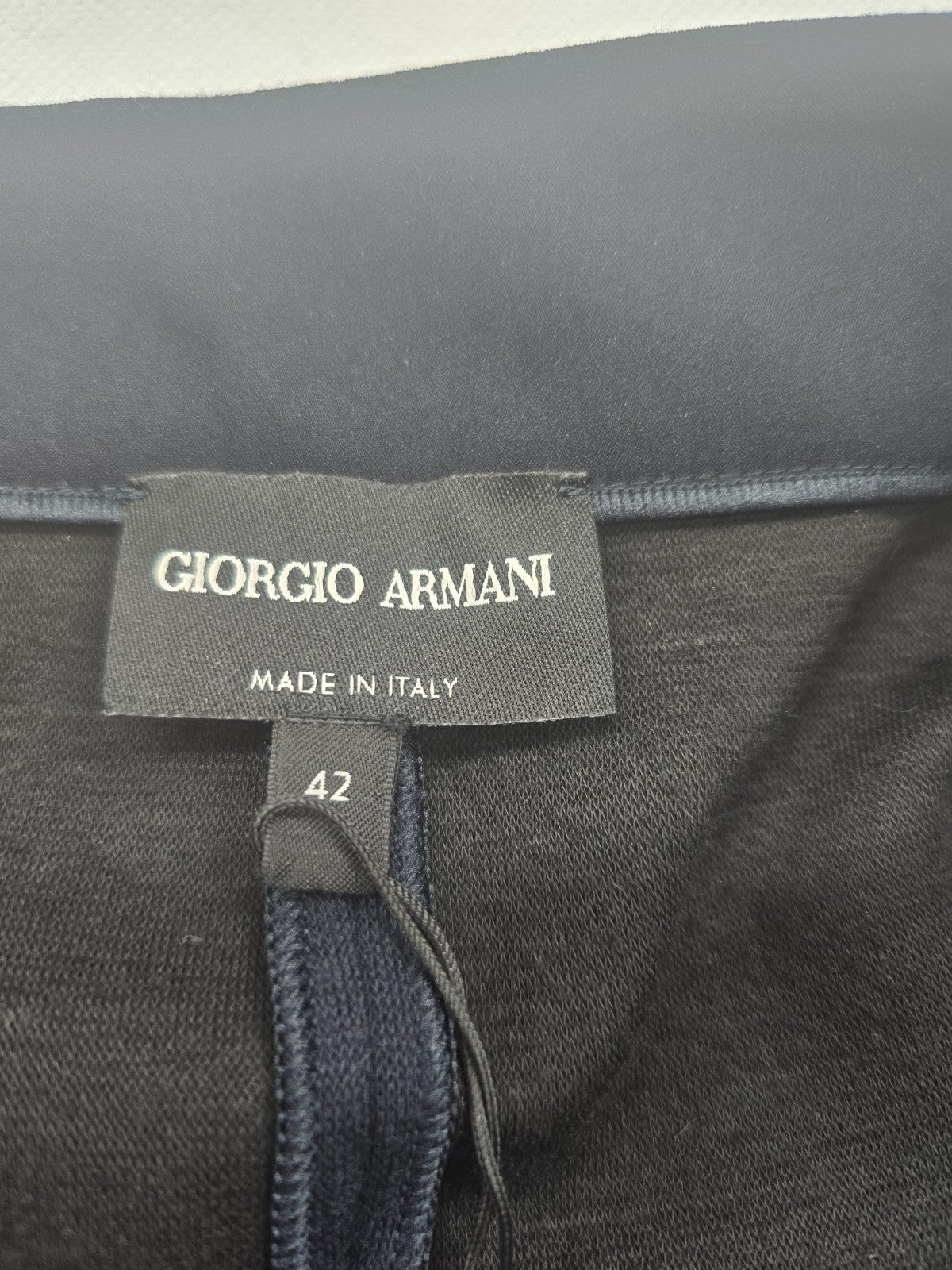 Giorgio Armani Women's Straight Leg Trousers Blue Side Zip Size 42 BNWT