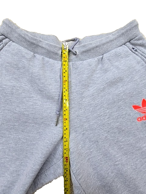 Adidas Unisex Grey 3-Stripes Fleece Sweatpants Size M