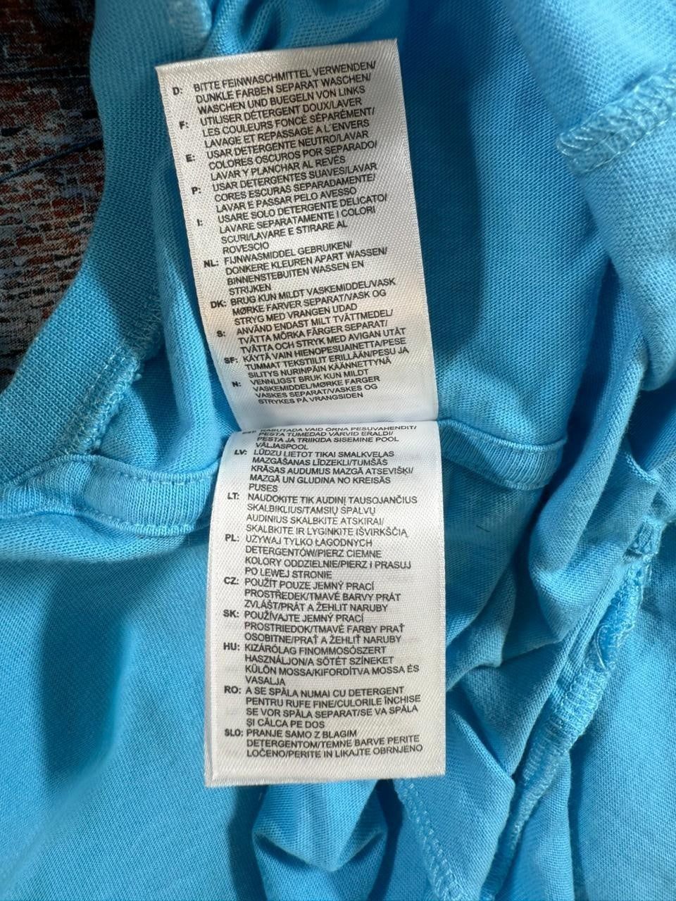 Adidas Three Stripes T-Shirt Baby Blue Short Sleeve Crewneck Cotton Tee Logo M