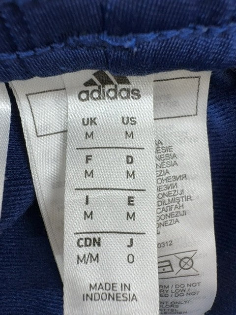 Adidas Blue Track Pants Men's M 100% Polyester Solid NWT