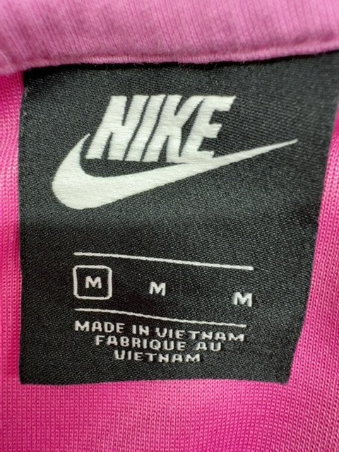 Nike Men's Pink Raglan Stripe Hoodie Size M Long Sleeve
