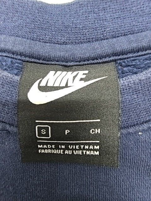 Nike Boys Navy Fleece Crewneck Pullover Hoodie Size S (6/7) Regular