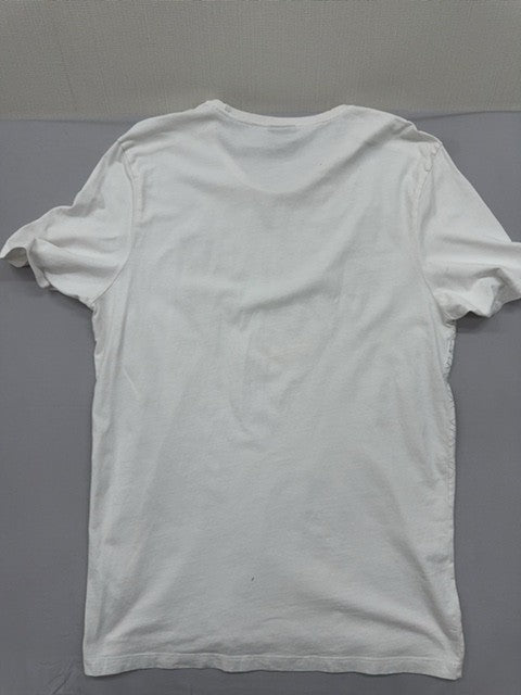 Everlast Men's L White Geometric Short Sleeve T-Shirt 2008 Polyester