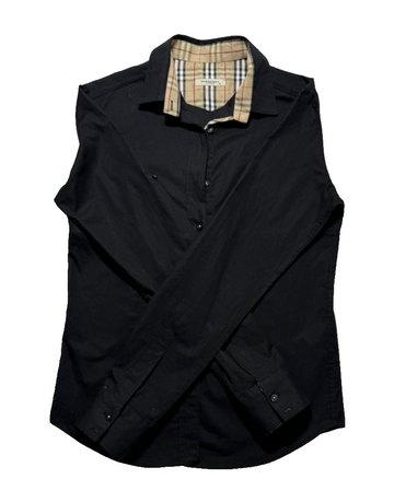 Burberry Brit Women'S Black Cotton Classic Shirt - Size M