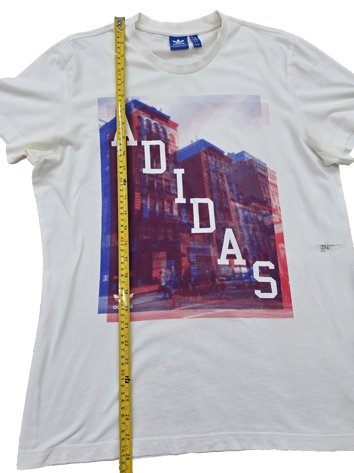 Adidas Originals White Graphic Print Short Sleeve Crew Neck T-Shirt L