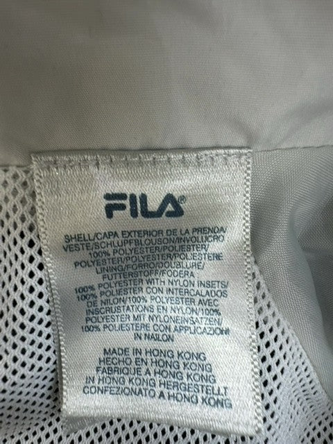 Fila Men's Navy/White Track Jacket L Polyester Zipper
