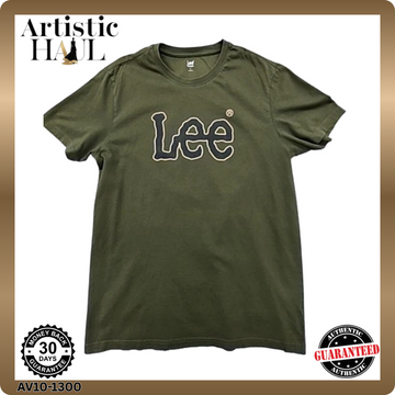 Lee Men's Slim Fit Green L Short Sleeve 100% Cotton Crew Neck T-Shirt