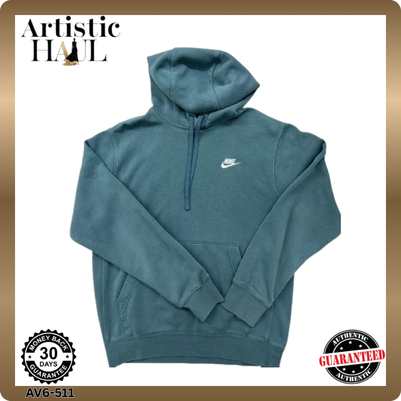 Nike Sportswear Club Fleece Pullover Hoodie Teal S Men