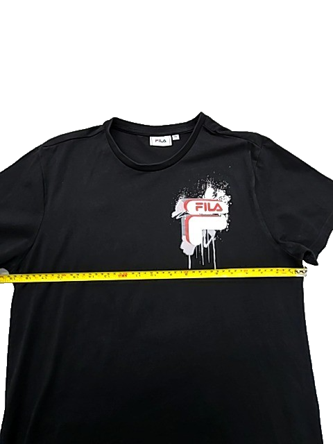 Fila Women's Black Splatter Print T-Shirt Size M FAM0410
