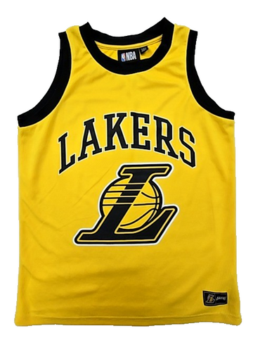 Primark Youth LeBron James Lakers NBA Basketball Jersey Yellow 12-14