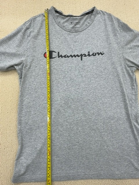 Champion Men's Grey Cotton Crewneck T-Shirt Size M Short Sleeve