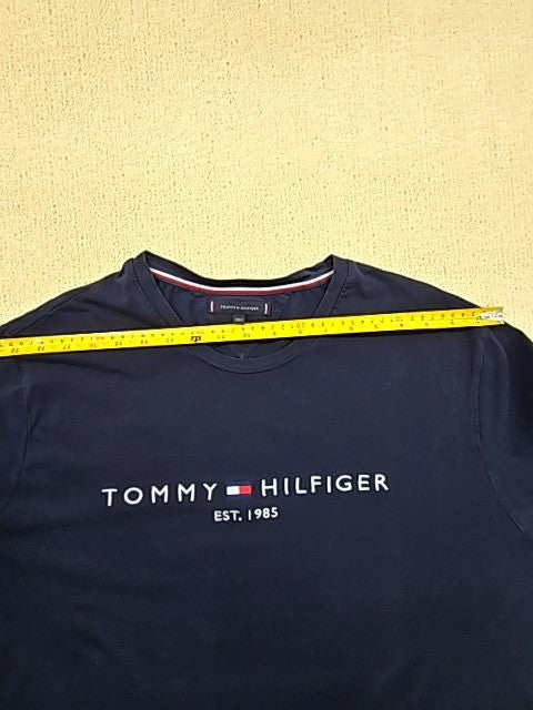 Tommy Hilfiger Navy Organic Cotton Big & Tall 3XLT Short Sleeve Logo T-Shirt