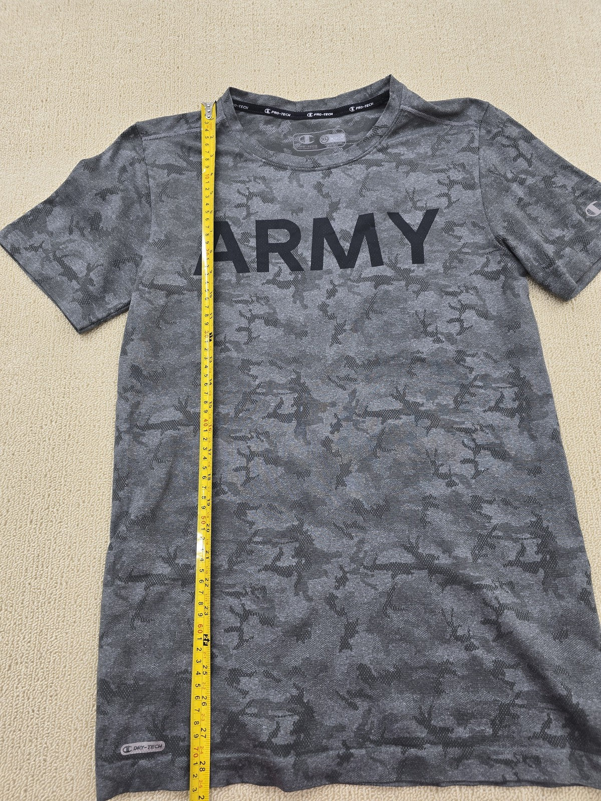 Champion Pro-Tech ARMY Camo T-Shirt XL Dark Gray Men's