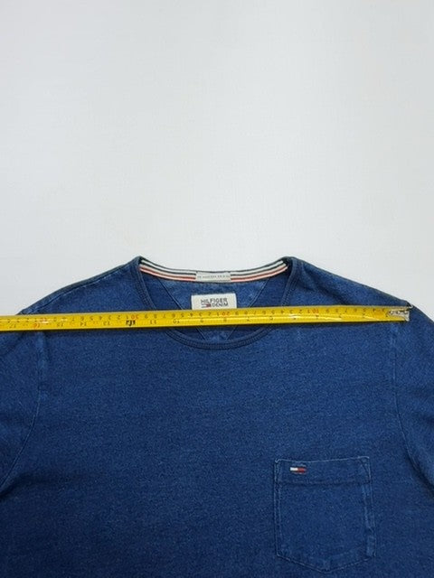 Tommy Hilfiger Denim Men Blue Chest Pocket T-Shirt Size M Regular