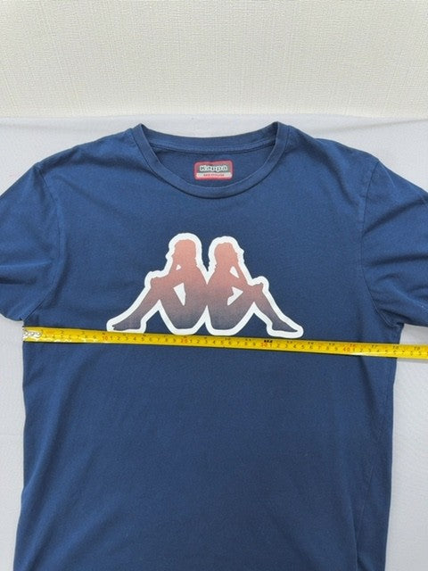 Kappa Men's Navy Blue Short Sleeve Crew Neck T-Shirt Medium Logo