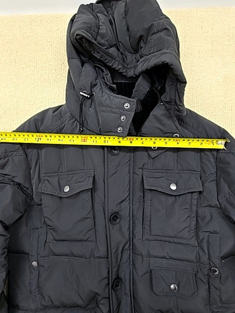 Champion Hooded Puffer Coat Men's XL Black Winter Long Zip