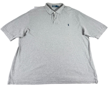 Polo Ralph Lauren Men's 2XLT Tall Gray Short Sleeve Polo Shirt Big Tall