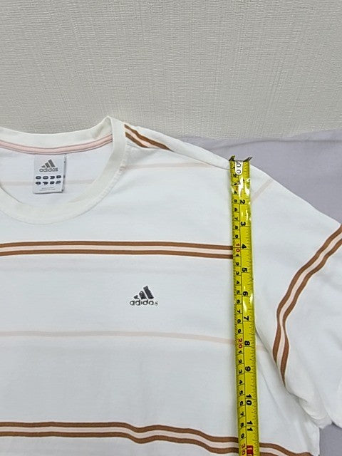 Adidas Originals Men's White Striped T-Shirt XL Relaxed Fit