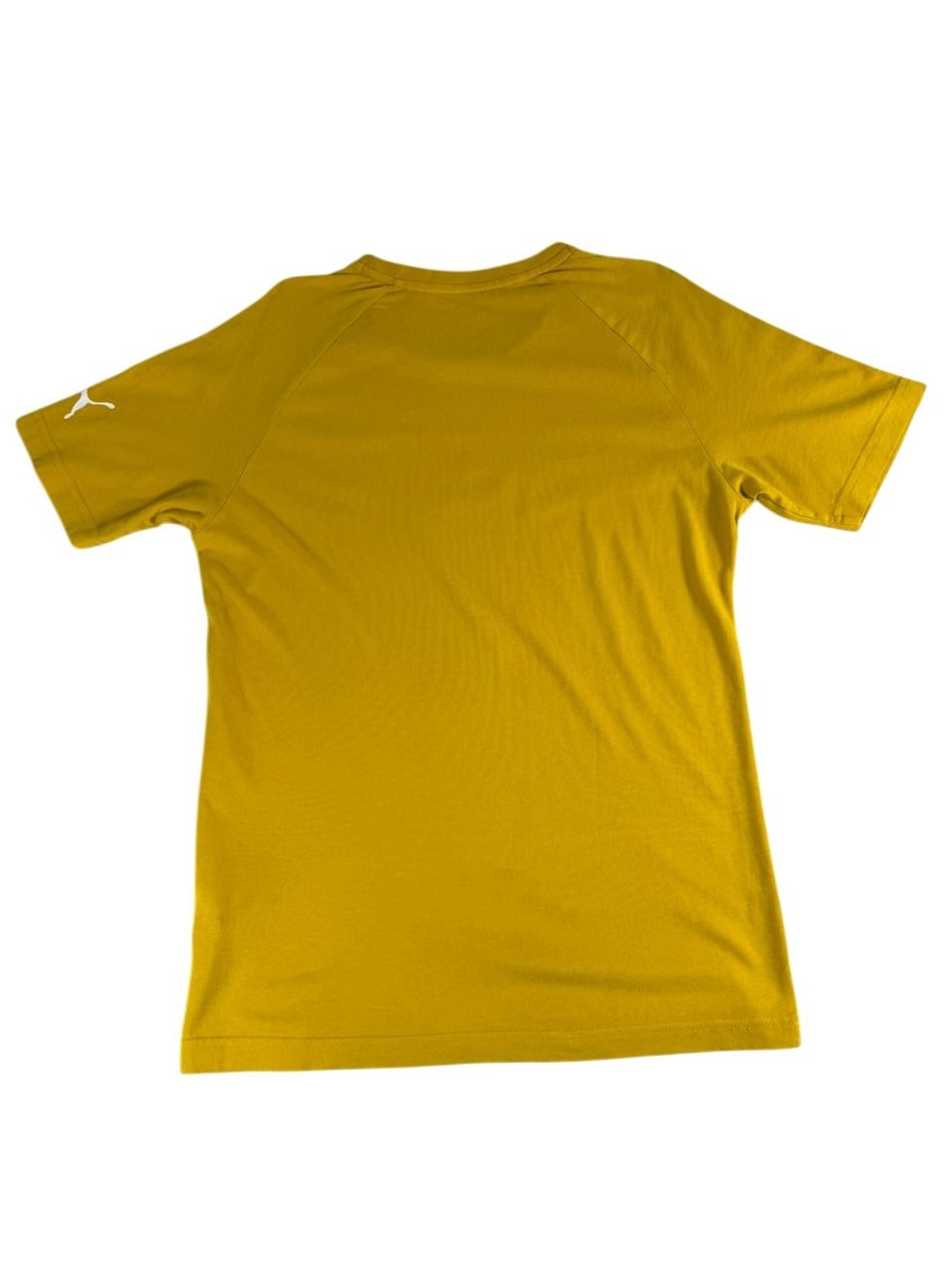 Puma Mens Yellow Logo T Shirt Size S Short Sleeve Crew Neck