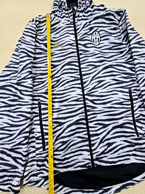 Adidas Juventus Zebra Print Hooded Track Jacket Black/White AZ5338 Men's