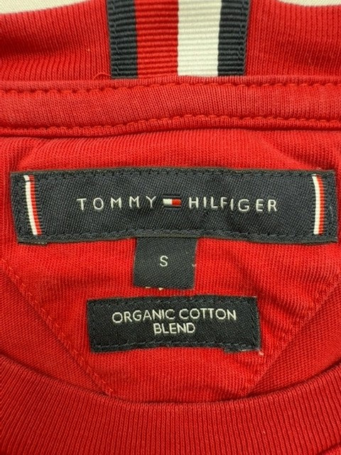 Tommy Hilfiger Men's Red S Short Sleeve Organic Cotton Crewneck T-Shirt