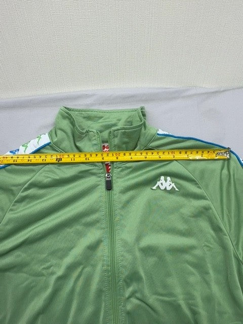 Kappa Men's Green Track Jacket Size M Slim Fit 222 Banda