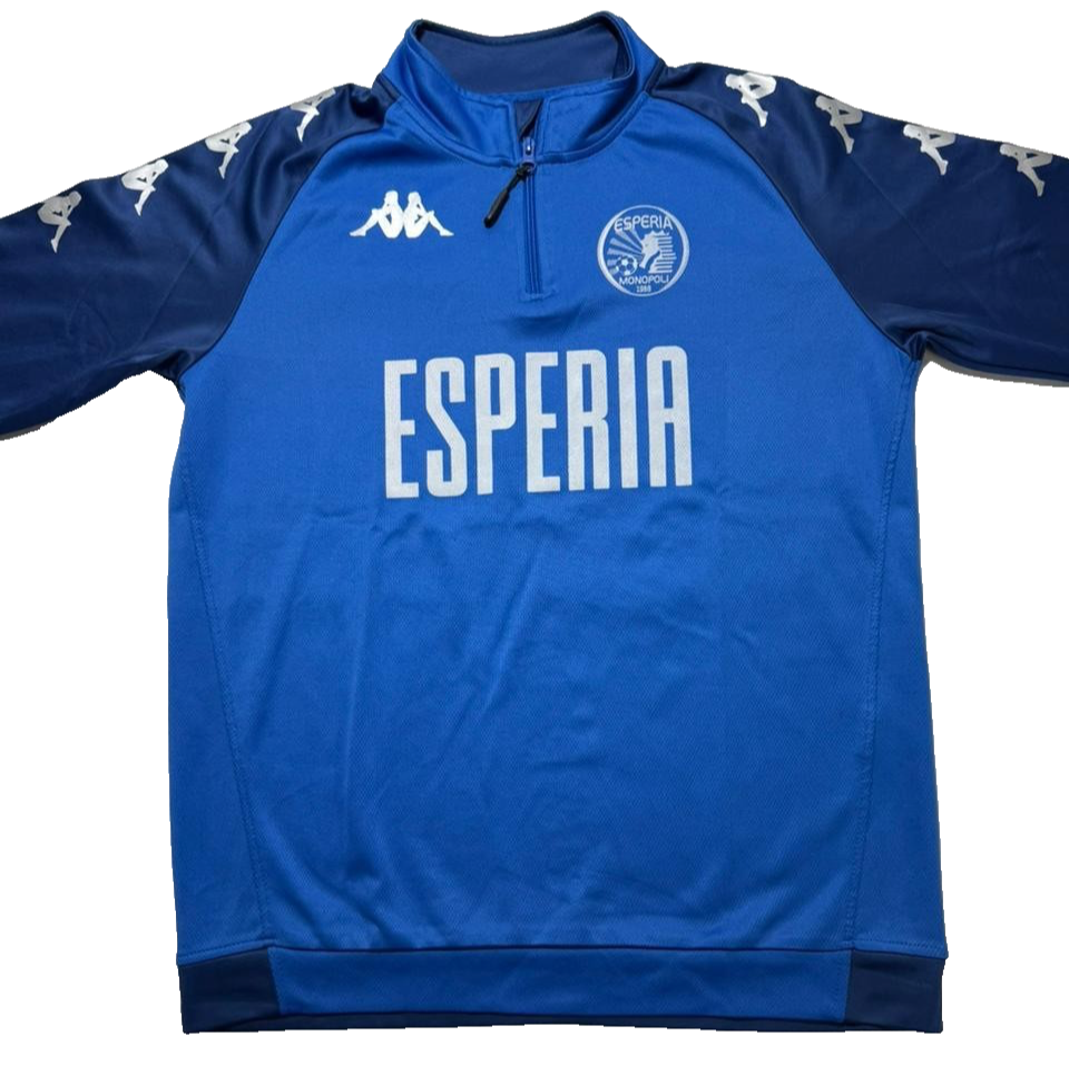 Men Kappa Esperia Monopoli 1988 Blue Football Training Top Long Sleeve L