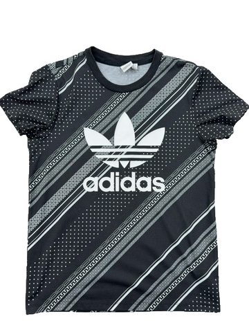 Adidas Black Polka Dot Short Sleeve L Crewneck T-Shirt Unisex
