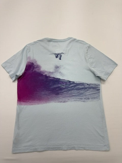 GAP Men Light Blue Surf Graphic Tee Size M 100% Cotton Crew Neck