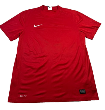 Nike Dri-FIT Soccer Training Jersey Red Men's Size L Horizon Bleu 2016 France 12